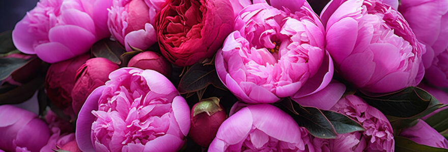 bouquet de pivoines